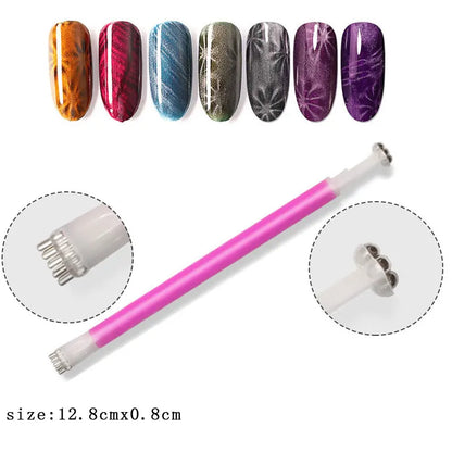 Super Strong Thick Strip Magnet Cat Eyes Magnet for Nail Gel Polish 3D  Line Strip Effect French Multi-Function Magnet Pen Tools