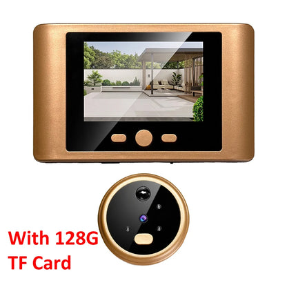 2.8' LCD Screen IR Night Vision PIR Motion Detection Digital Electronic Viewer Bell Door Peephole HD Camera Photo Video Recordin