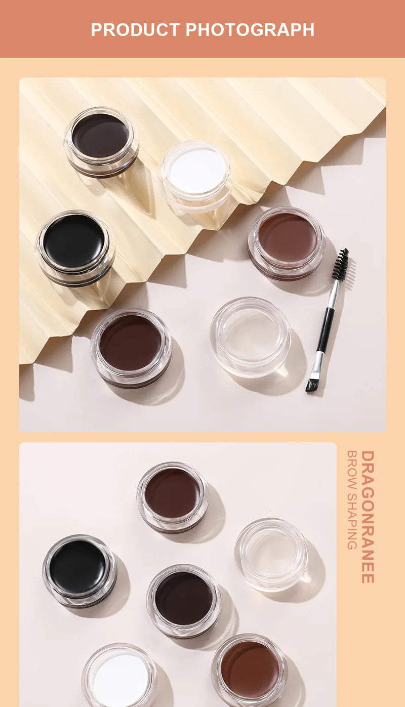 6 Color Wild Eyebrow Styling Cream Eyebrow Shaping Gel Soap Wax Clear Eyebrow Cream Tint Brow Lift With Brush