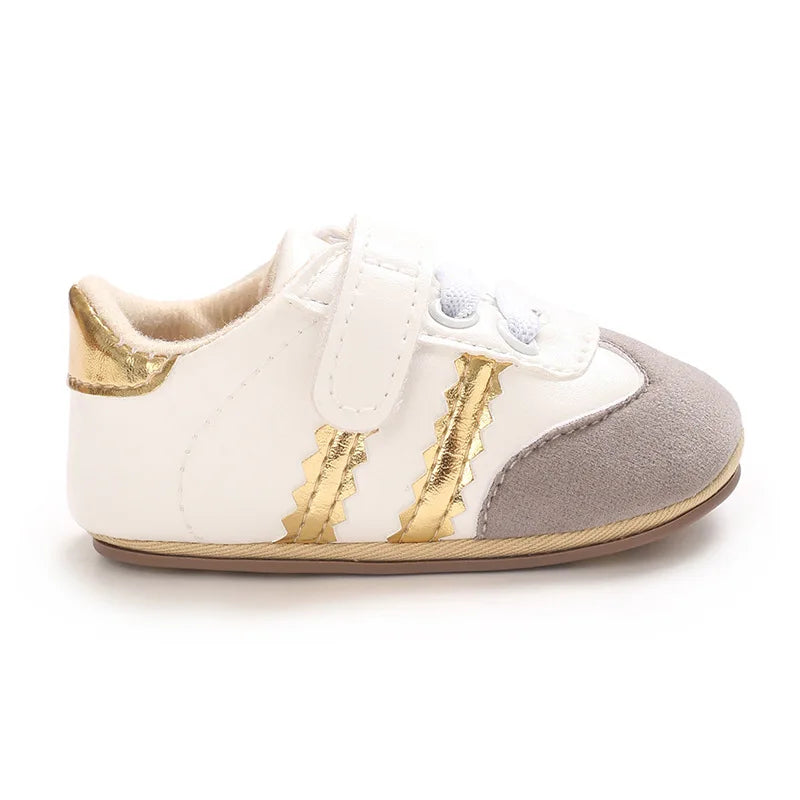 Baby Boys Girls Spring Autumn Shoes 0-1 Year First Walker Fashion Striped Rubber Soles Casual Sports Newborn