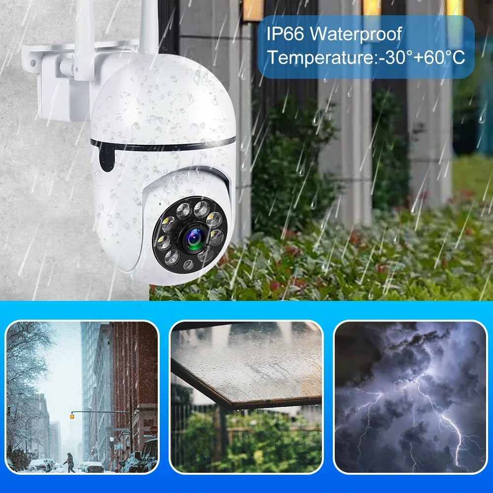 8MP Wifi Surveillance Camera PTZ Wireless IP Camera 8X Zoom AI Human Tracking Two-way Audio Color Night Vision Security Cam CCTV
