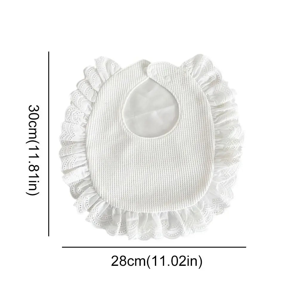 U-shaped Baby Cotton Bibs Waterproof Floral Baby Drooling Bibs Feeding Lace Saliva Towel Cloths Neck Wear Accessories