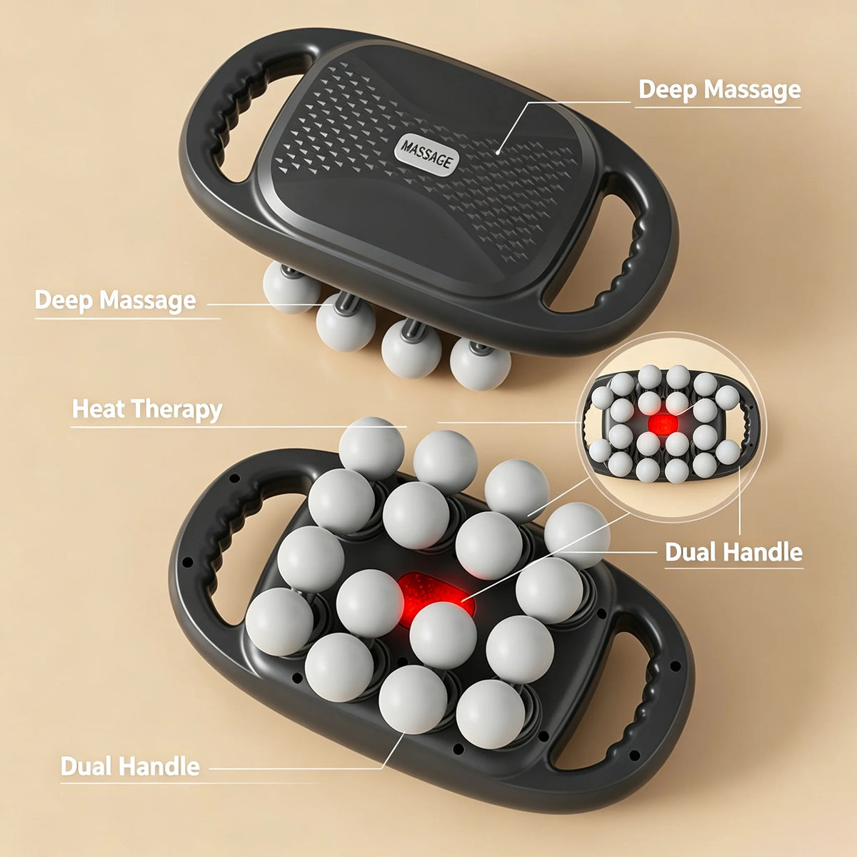 Massager Gun Set Deep Tissue Body Fitness Muscle Electric Relax Massager for Back Shoulders Legs Foot 16 Heads