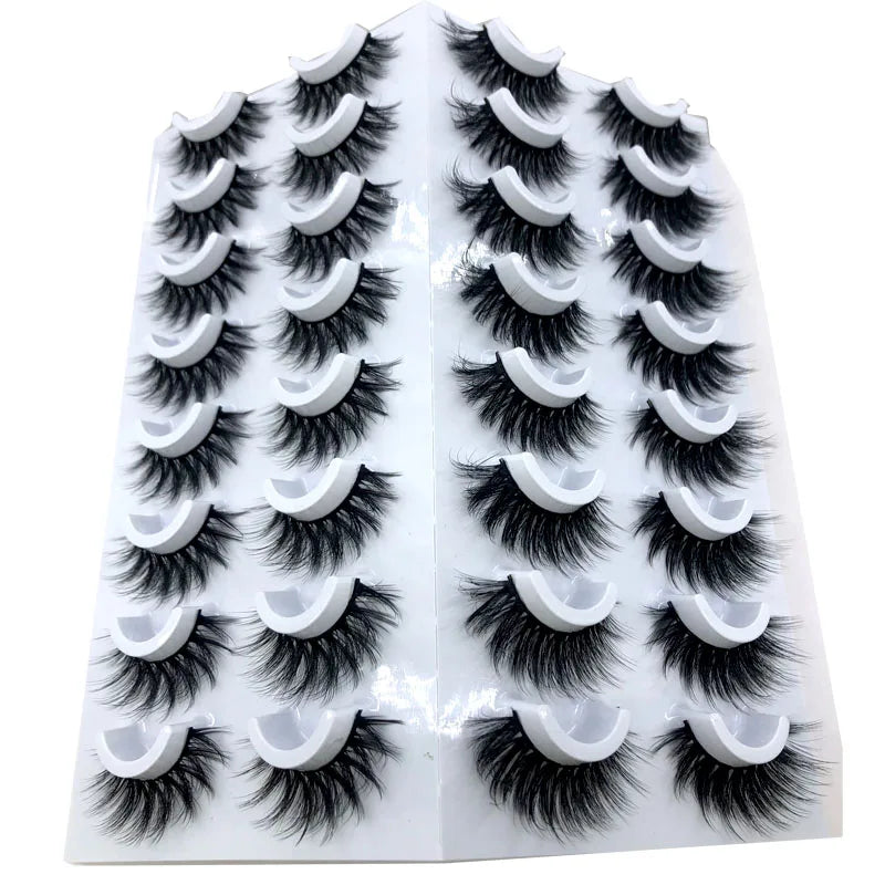 16 Pairs 3D Mink Lashes Natural False Eyelashes Dramatic Volume Fake Lashes Makeup Eyelash Extension Silk Eyelashes