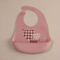Customize Cartoon Animal Silicone Baby Bib with Name & Pattern Food-Grade Solid Feeding Bib DZ31