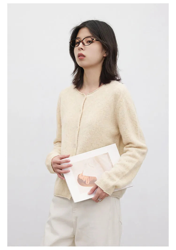 CHIC VEN New Women Knitted Cardigan Solid Long Sleeved Single-breasted Loose Casual Oversize Female Sweater Autumn Winter 2026