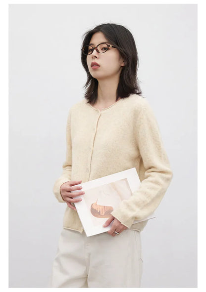 CHIC VEN New Women Knitted Cardigan Solid Long Sleeved Single-breasted Loose Casual Oversize Female Sweater Autumn Winter 2026