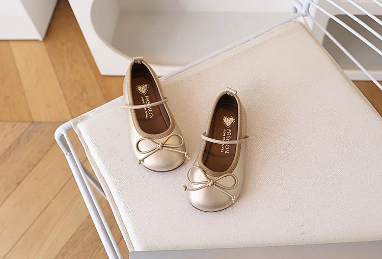 Children Flats Girls Shoes Spring Autumn Children Oxfords For Girl School Toddler Soft PU Leather Shoes Silver, Gold, Black