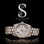 Vvs Moissanite Luxury Moissanite Diamond Watch Round Alloy Hip Hop Style Display Steel Strap Perfect Watch for Mens