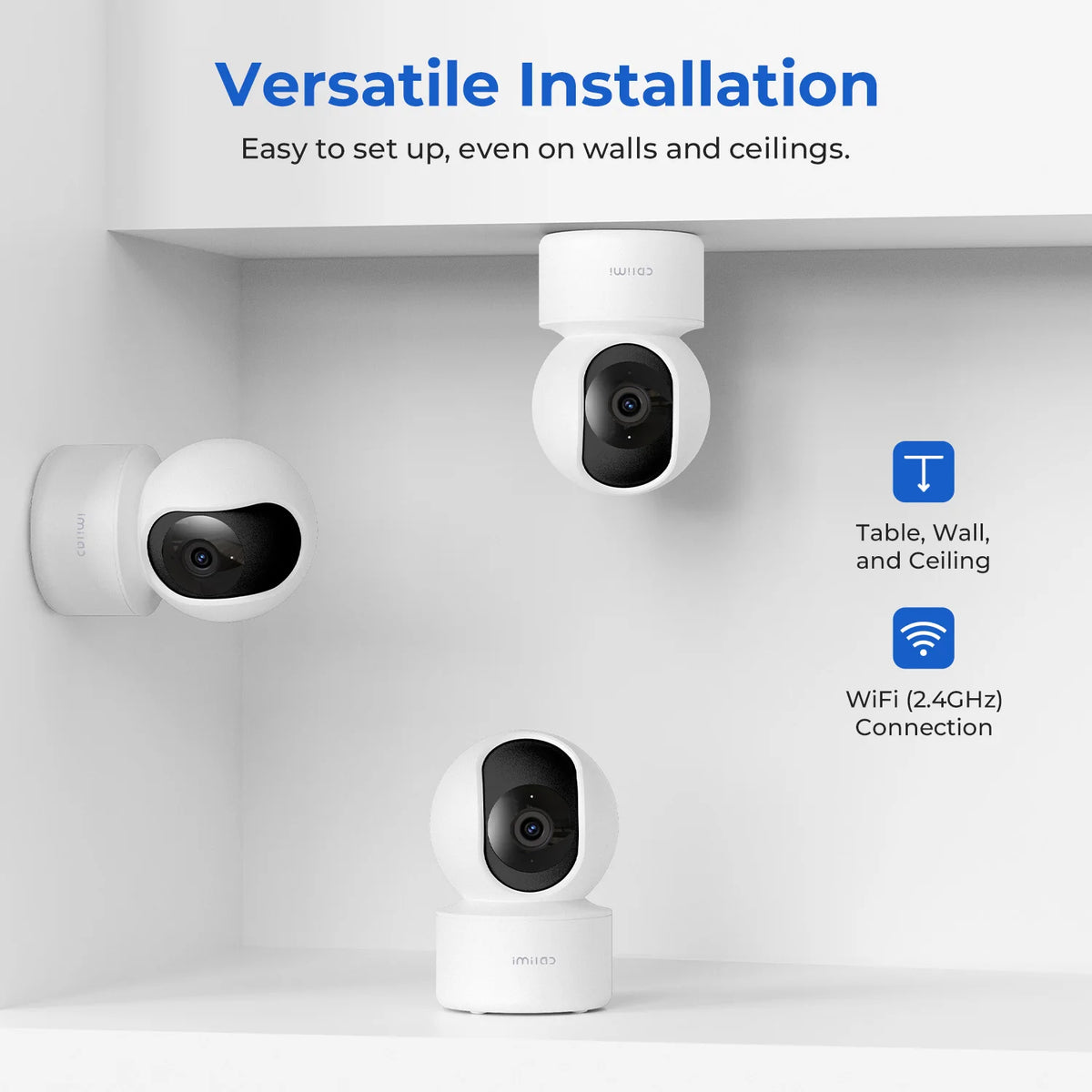 IMILAB C21 WiFi Camera 2.5K Baby Monitor Indoor IP Camera with PTZ Night Vision 2-Way Audio Human Tracking AI Detection