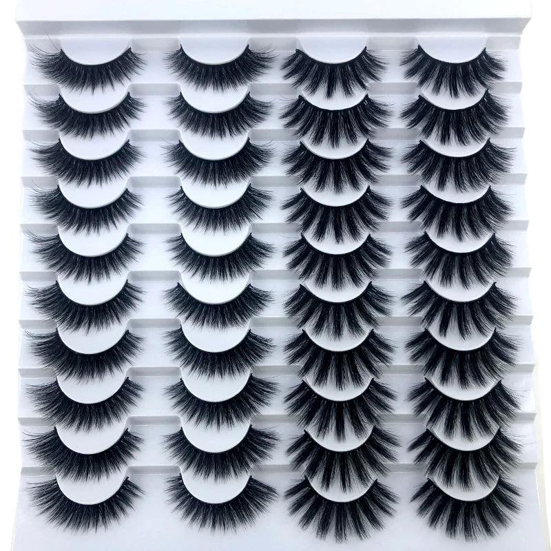 16 Pairs 3D Mink Lashes Natural False Eyelashes Dramatic Volume Fake Lashes Makeup Eyelash Extension Silk Eyelashes