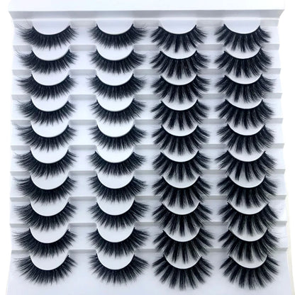 16 Pairs 3D Mink Lashes Natural False Eyelashes Dramatic Volume Fake Lashes Makeup Eyelash Extension Silk Eyelashes