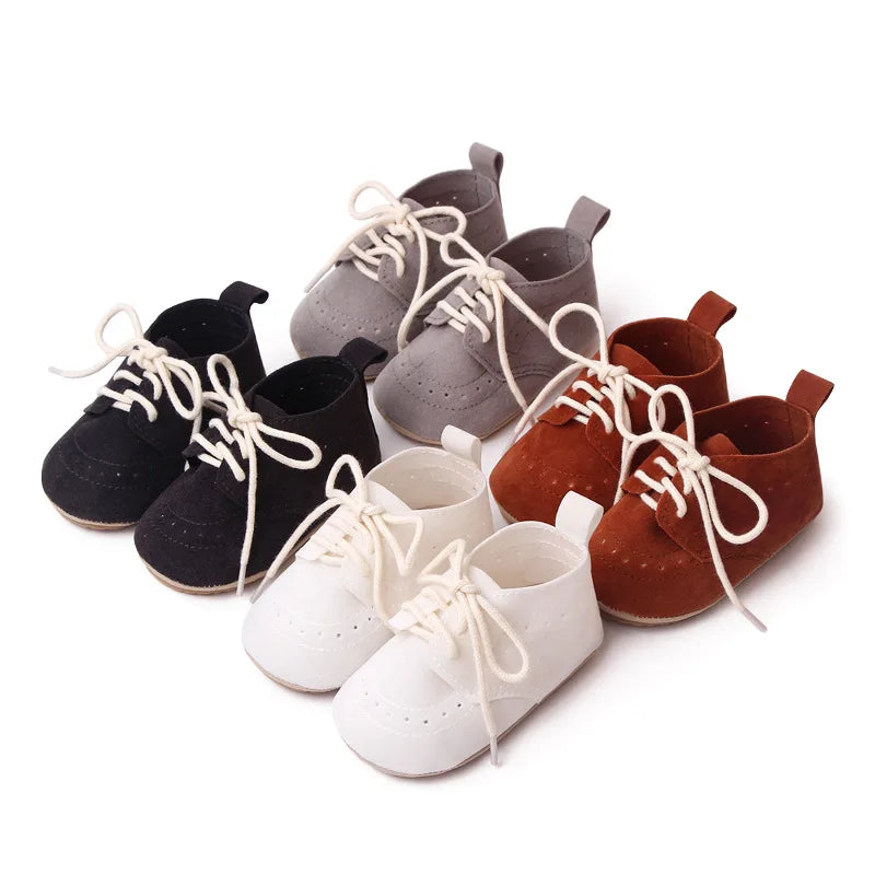 Newborn Baby Shoes Baby Boy Girl Shoes Classic Leather Rubber Sole Anti-slip Toddler First Walkers Infant Girl Shoes Moccasins