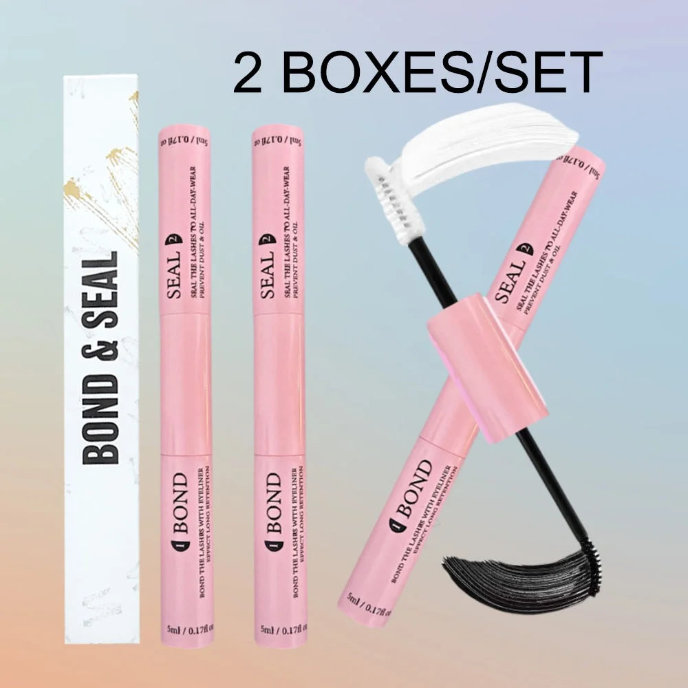 Lash Bond and Seal 10ml Individual Lashes Glue and Seal Super Strong Hold Lash Extension and Lash Glue Remover 5ml Tweezers Kit