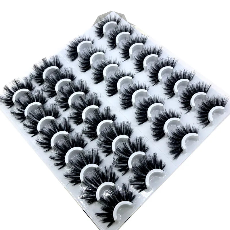 16 Pairs 3D Mink Lashes Natural False Eyelashes Dramatic Volume Fake Lashes Makeup Eyelash Extension Silk Eyelashes