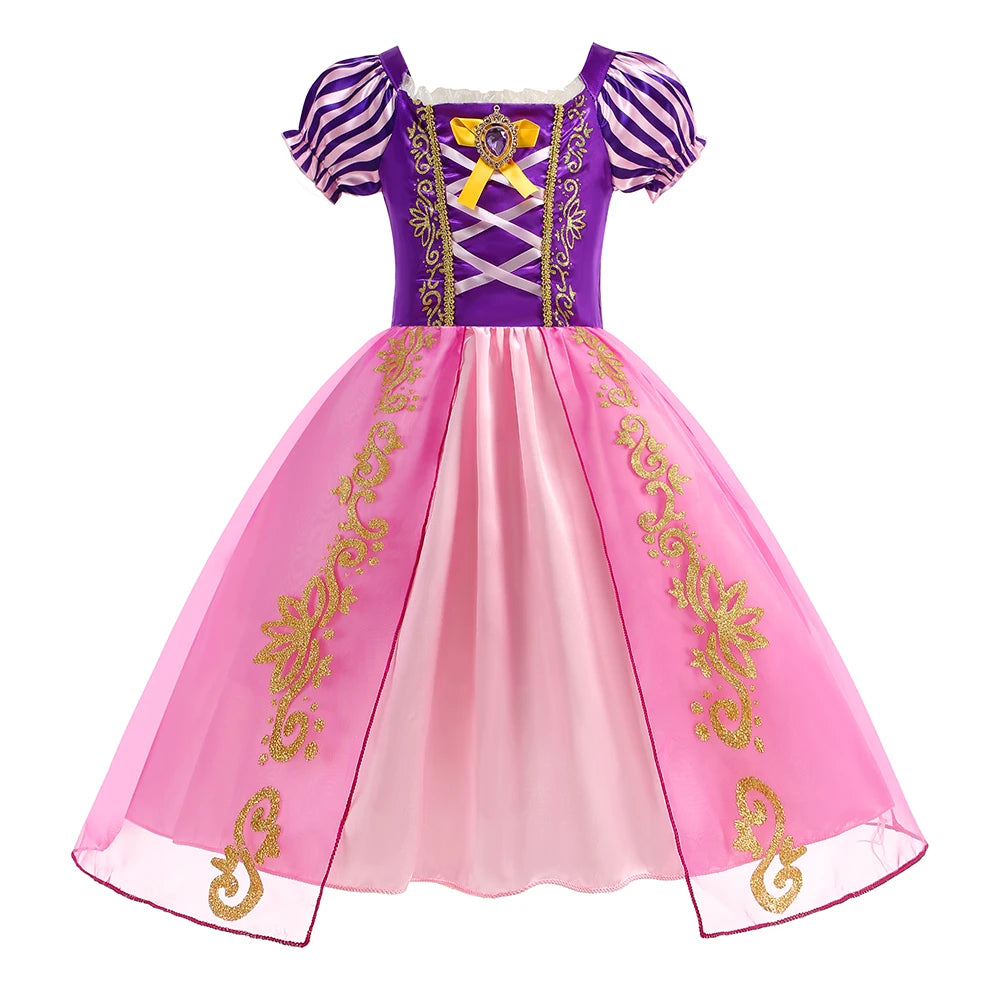 Girls New Game Movies Rosalina Peach Princess Dress Carnival Party Birthday Outfit Peach Cosplay Halloween Costume Dress