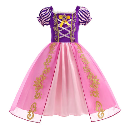 Girls New Game Movies Rosalina Peach Princess Dress Carnival Party Birthday Outfit Peach Cosplay Halloween Costume Dress