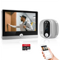 Jeatone Alexa Tuya Smart WiFi Video Peephole 1080P/158° Doorbell Camera For Home 4.3" LCD Screen 24H PIR Movement Detection Eye