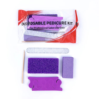 100 Sets/Carton Nail Tools 5 In 1 Disposable Pedicure Kits Manicure Set Buffers For Nail Beauty Salon