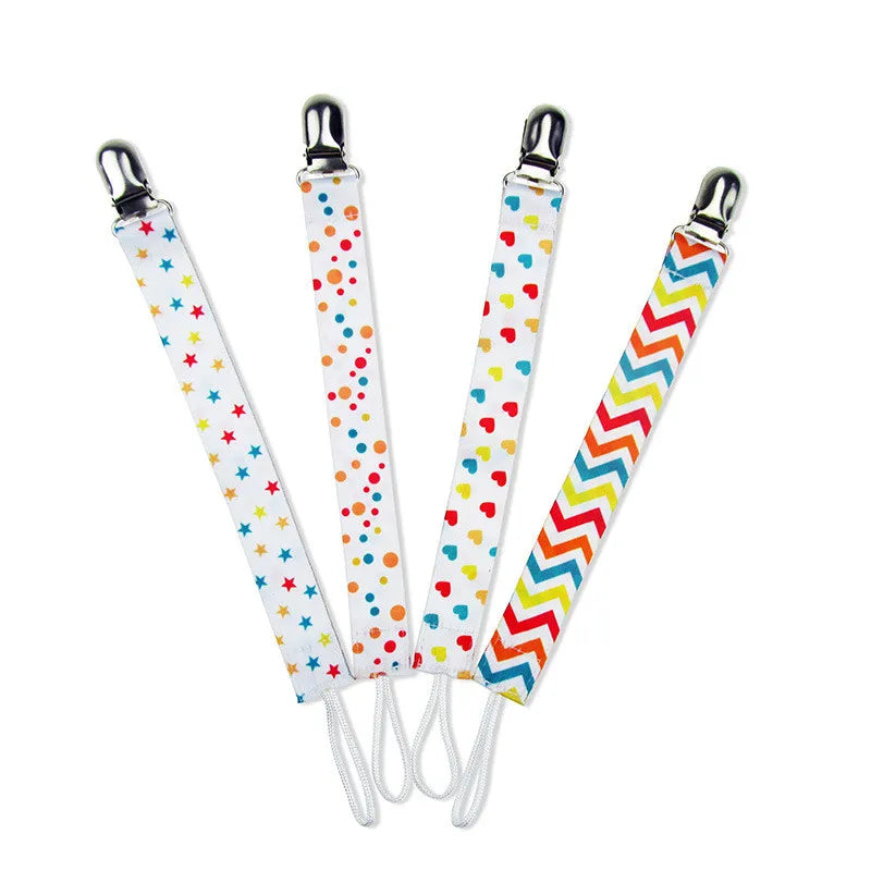 Adjust Baby Pacifier Clip Chain Ribbon Dummy Holder Chupetas Soother Pacifier Clips Leash Strap Nipple Holder for Infant Feeding
