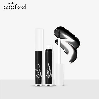 POPFEEL Hallowmas Lip Makeup Kit Black Lip Stick Black Lip Gloss Matte Lip Stick Long Lasting