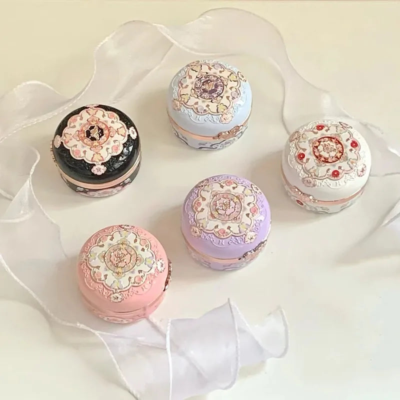 Flower Knows Strawberry Rococo Embossed Blush Fine Powder Makeup Smooth Long Lasting Blusher Waterproof Blush Maquiagem