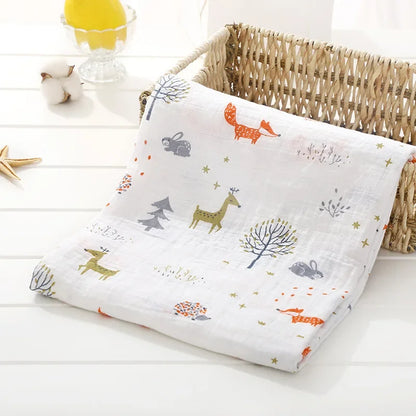 120cm*110cm Swaddle Blanket Baby Cotton Muslin Wrap Baby Blankets Newborn Swaddle Bedding
