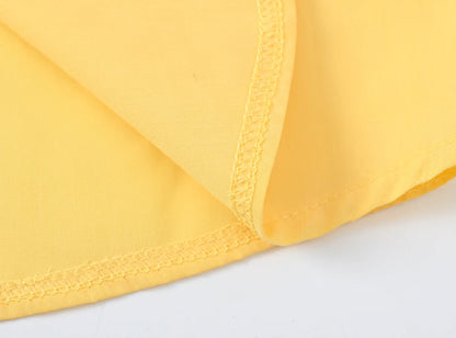 Children's Shirt in the Spring and Autumn New Boys and Girls Suit Collar Shirt Children's Pure Color Long Sleeve Shirt