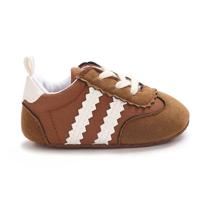 Baby Boys Girls Spring Autumn Shoes 0-1 Year First Walker Fashion Striped Rubber Soles Casual Sports Newborn