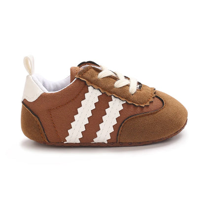 Baby Boys Girls Spring Autumn Shoes 0-1 Year First Walker Fashion Striped Rubber Soles Casual Sports Newborn
