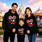 2026 Family Matching Hoodie Ears Castle Print Women Men Kids Multicolor Sweatshirt Land Trip Pullover