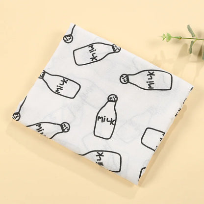 Newborn soft 100% muslin cotton swaddlle blanket infant baby wrap bath towel cover blanket 120x110cm