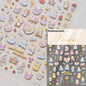 Pink Translucent Peach Jelly Texture 5D Soft Embossed Reliefs Self Adhesive Nail Art Stickers Cute Fruits 3D Manicure Decals