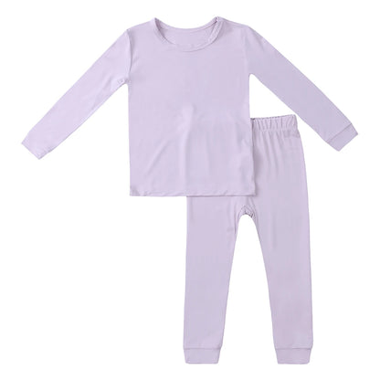 2026 Kids Pajamas Sets Bamboo Fiber Clothes Hight Elasticity Breathable Sleepwear Set For 1-7T Boy Girl Loungewear Suit