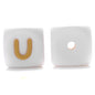 10Pcs 12mm Silicone Letters Beads English Alphabet Baby Teether For Personalized Name Pacifier Chain Clip Toys Accessories