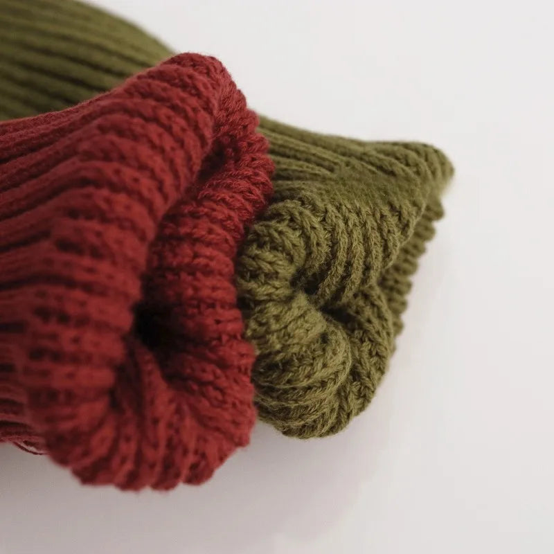 Autumn Winter Kids Sweater 1-6T Solid Color Zipper Boys Girls Turtleneck Cardigan Coat Children Baby Loose Warm Knit Tops