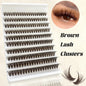 Cluster Lashes, 240pcs 40D 9-16mm Mixed Lengths, Ultra-Natural Look Thin Ultra-Soft Ultra-Light, Reusable  for Beginners