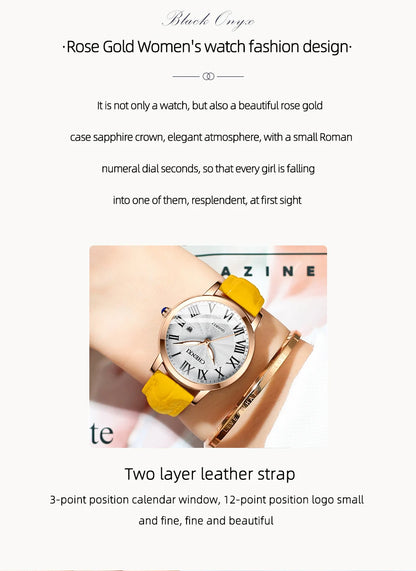 CHENXI New Women Watch Top Luxury Brand Waterproof Ladies Watches Fashion Dress Leather Quartz Wristwatches Relogio Feminino