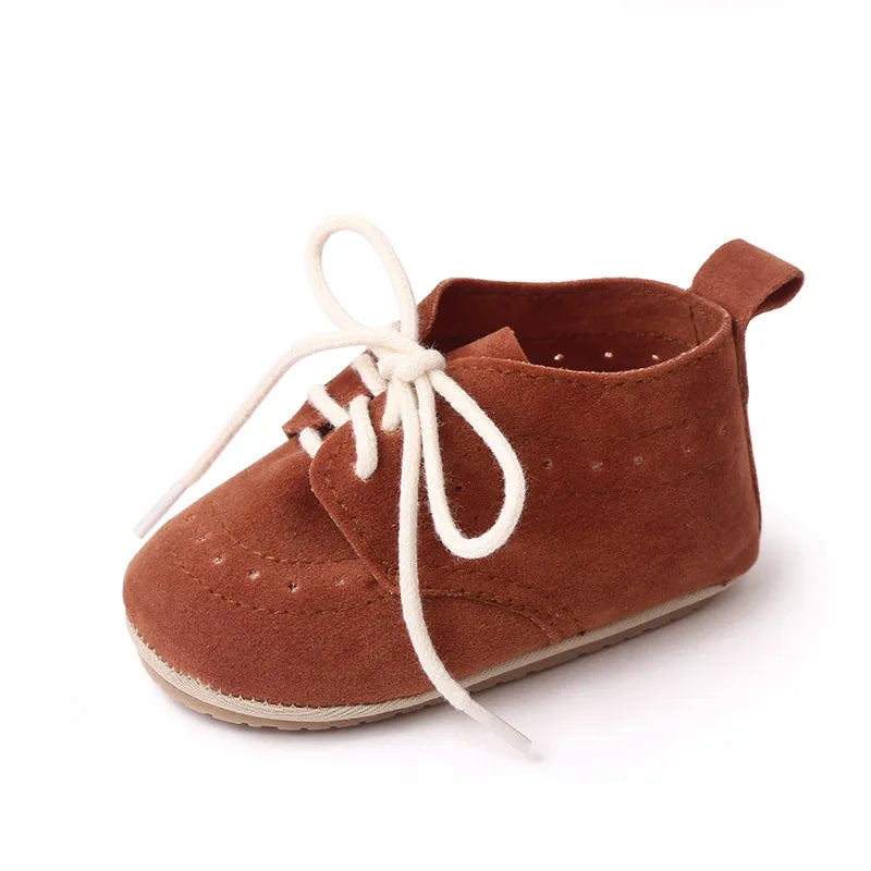 Newborn Baby Shoes Baby Boy Girl Shoes Classic Leather Rubber Sole Anti-slip Toddler First Walkers Infant Girl Shoes Moccasins