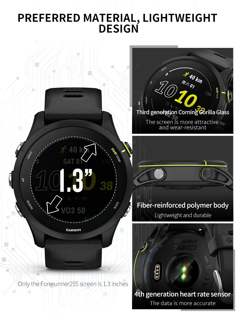 Garmin Forerunner 255 Running Riding SwimmingProfessional Triathlon Marathon Track and Field Training Outdoor Smartwatch