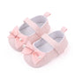 0-18months Baby Girls Bowknot Flats Soft Sole Shoes Non-Slip Princess Wedding Dress Walking Shoes For Newborn Girls