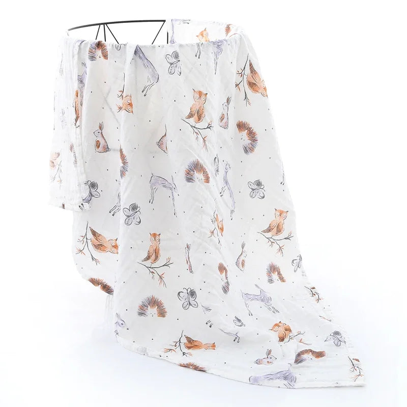 120cm*110cm Swaddle Blanket Baby Cotton Muslin Wrap Baby Blankets Newborn Swaddle Bedding