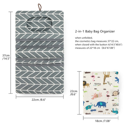 Travel Diaper Bag Diaper Compartment Diaper Organizers Diaper Holder Portable Button Diaper Container Polyester Cotton Baby Stor