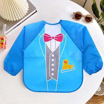 Baby Smock Bibs Waterproof Long-sleeved Eating Feeding Art Apron Newborn Toddler Burp Cloths Fit 0-3 Years Dropshipping