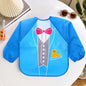 Baby Smock Bibs Waterproof Long-sleeved Eating Feeding Art Apron Newborn Toddler Burp Cloths Fit 0-3 Years Dropshipping