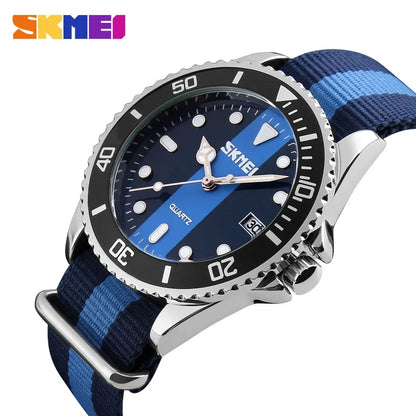 SKMEI 9133 Couple Watches Men and Women Casual Watch Nylon Strap 30M Waterproof Multiple Quartz Wristwatches reloj hombr