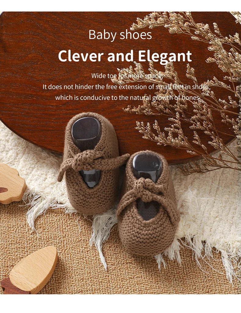 Newborn Baby Shoes Knitted Toddler Children First Bed Boots 0-18M Clothing Accessories Infant Boy Girl Footwear Fashion Shallow