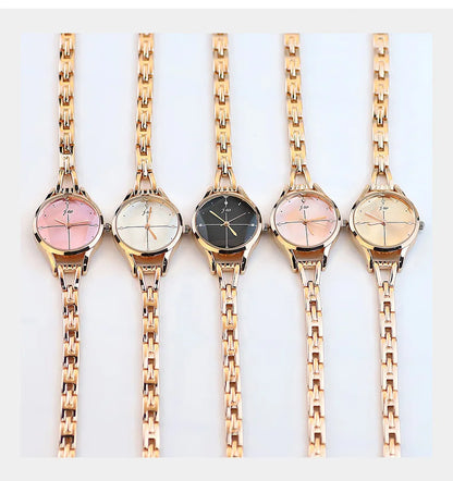Bracelet Watch For Women Elegant Rose Gold Ladies Luxury Wristwatches Rhinestone Simple Fashion Female Quartz relogio feminino