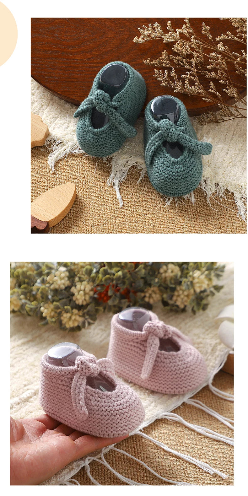 Newborn Baby Shoes Knitted Toddler Children First Bed Boots 0-18M Clothing Accessories Infant Boy Girl Footwear Fashion Shallow