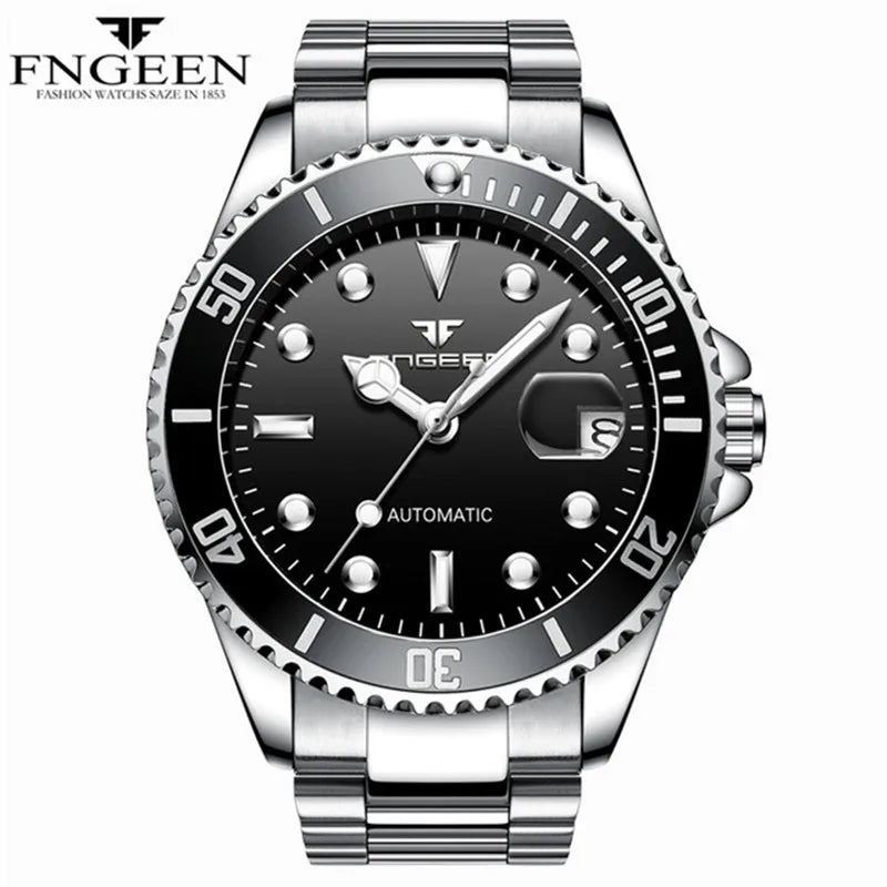 FNGEEN 9001 Luxury Brand Men's Watch Steel Tourbillon Frame Mechanical Watch Luminous Automatic Date Diamond Watch 2026